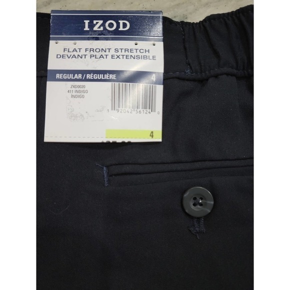 Izod Flat Front Dress Pants Blue Size 4 NWT - Picture 6 of 10